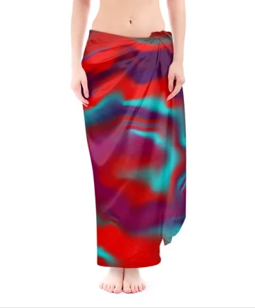 En bleu et rouge Paréo